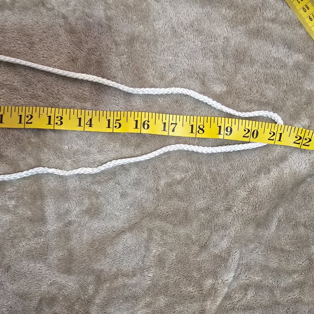 White Beaded Chevron Pattern Evening Purse With Satin Lining & Braided Strap - Picture 7 of 9